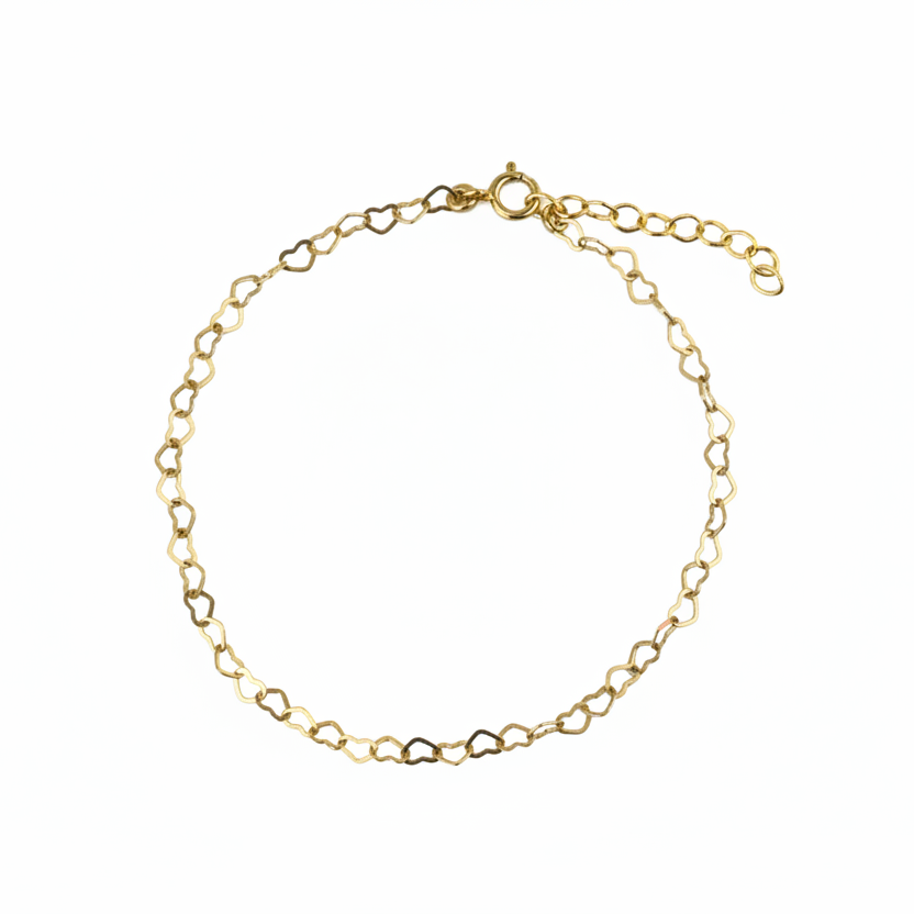 Heart chain bracelet