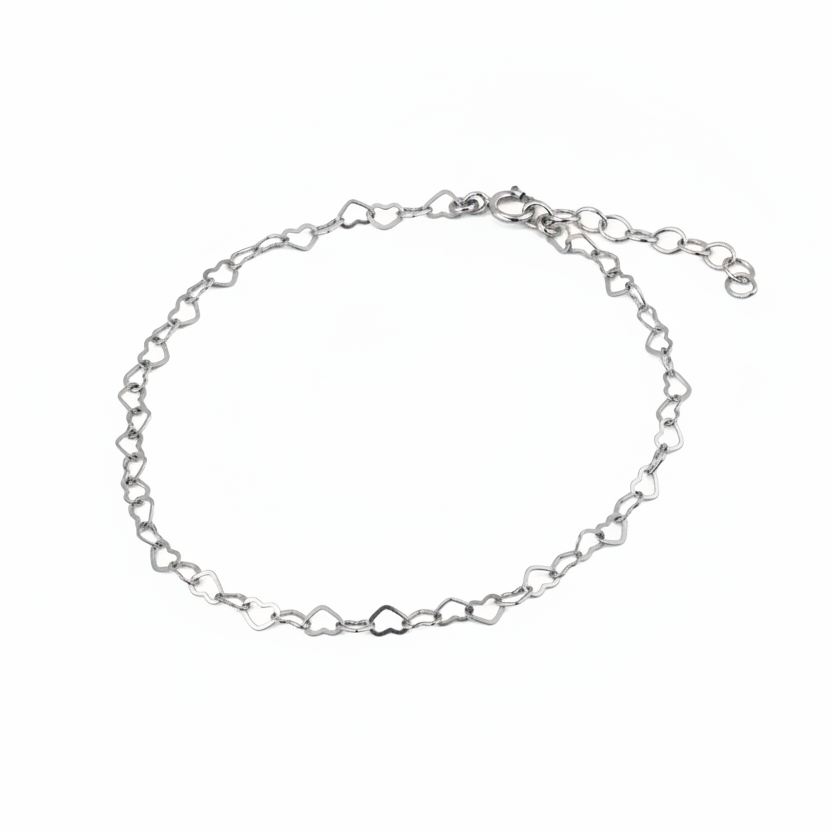 Heart chain bracelet
