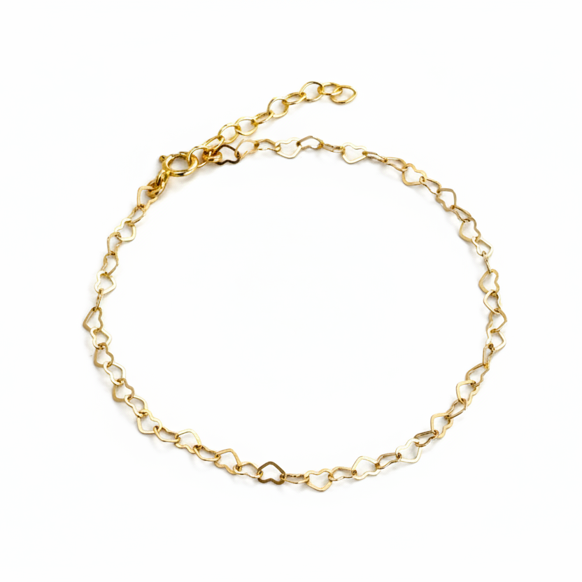 Heart chain bracelet