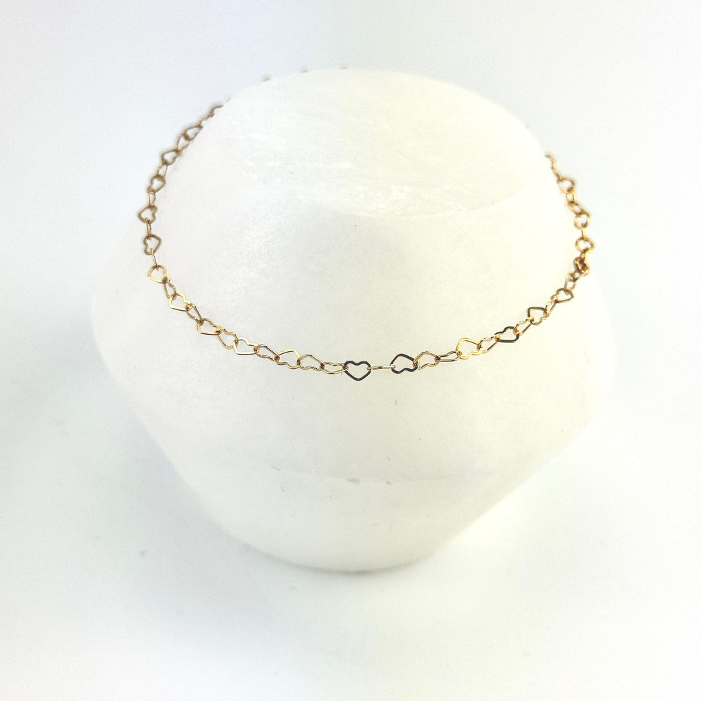 Heart chain bracelet