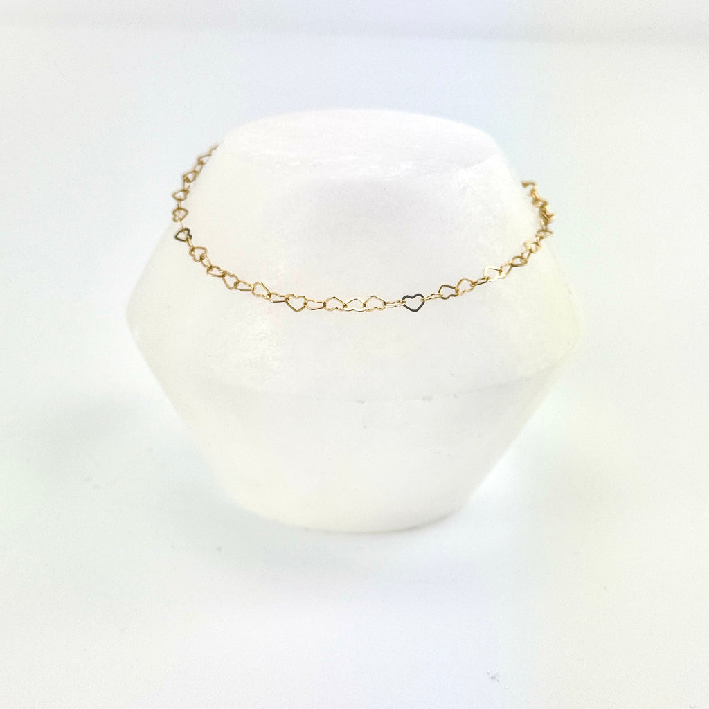 Heart chain bracelet