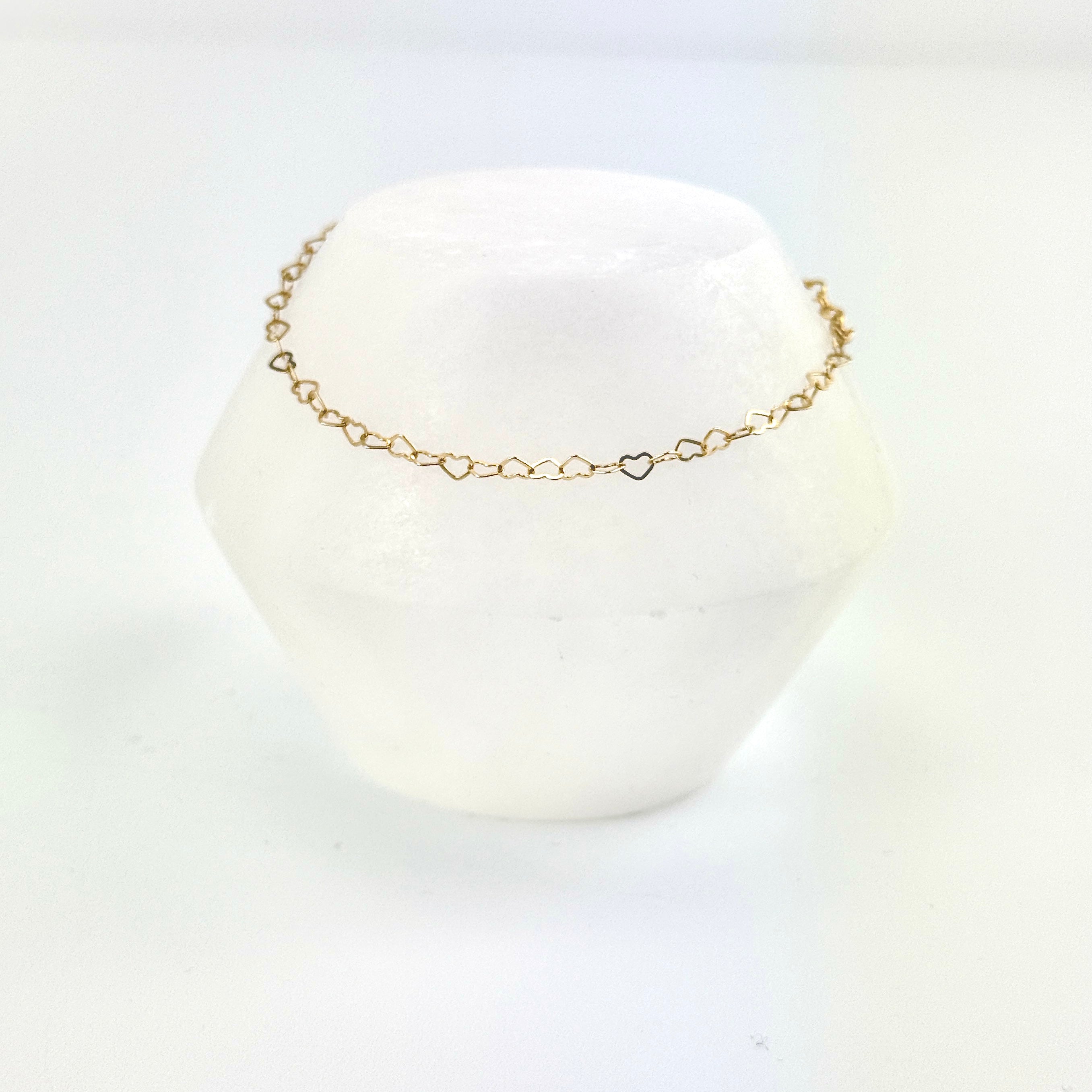 Heart chain bracelet