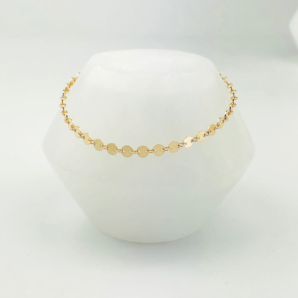 Disk chain bracelet