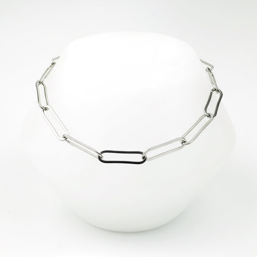 Large paper clip chain bracelet