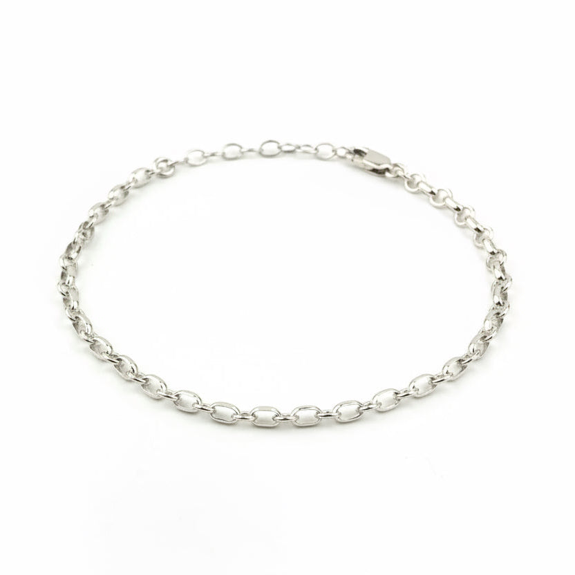 Fancy rolo chain bracelet