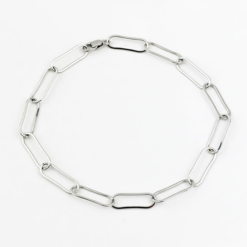 Large paper clip chain bracelet
