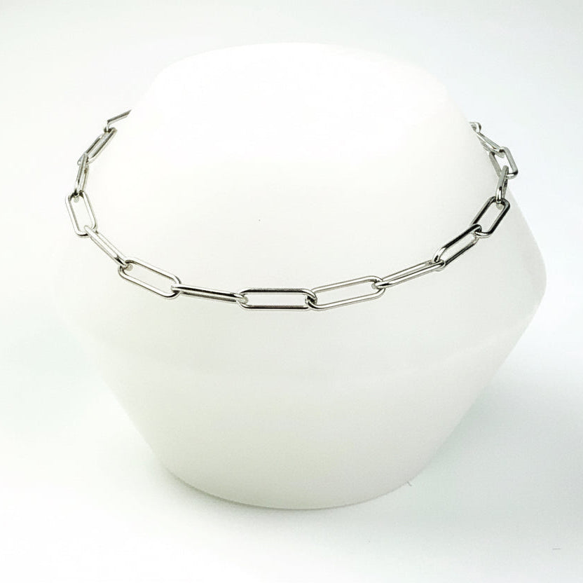 Paper clip chain bracelet