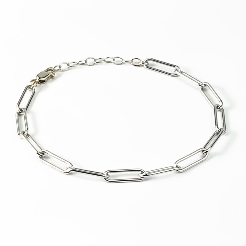 Paper clip chain bracelet