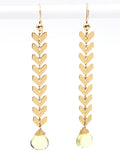 Swiss Blue Topaz Laurel Earrings