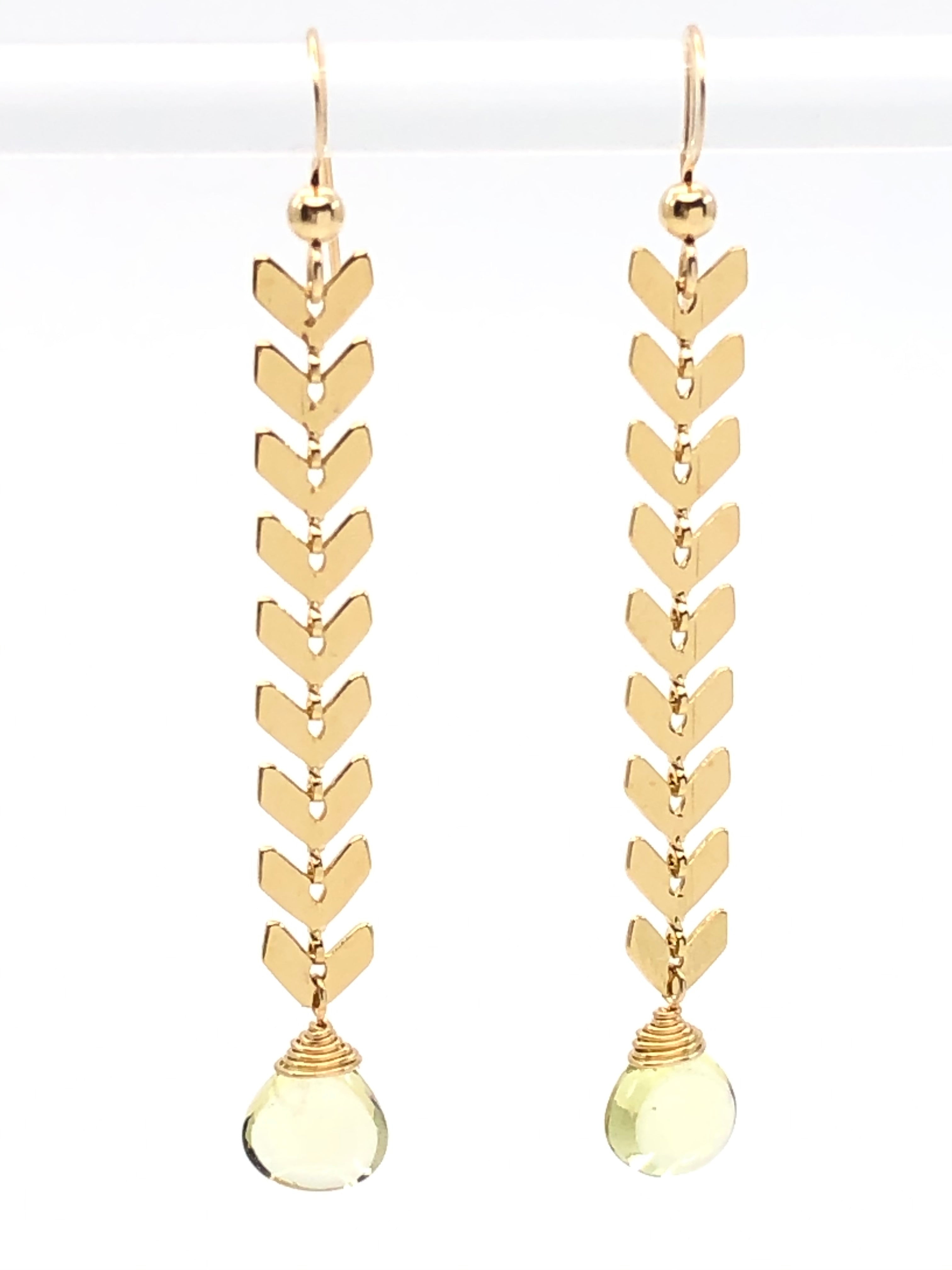 Swiss Blue Topaz Laurel Earrings