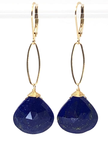 Lapis Lazuli Link Drop Earrings