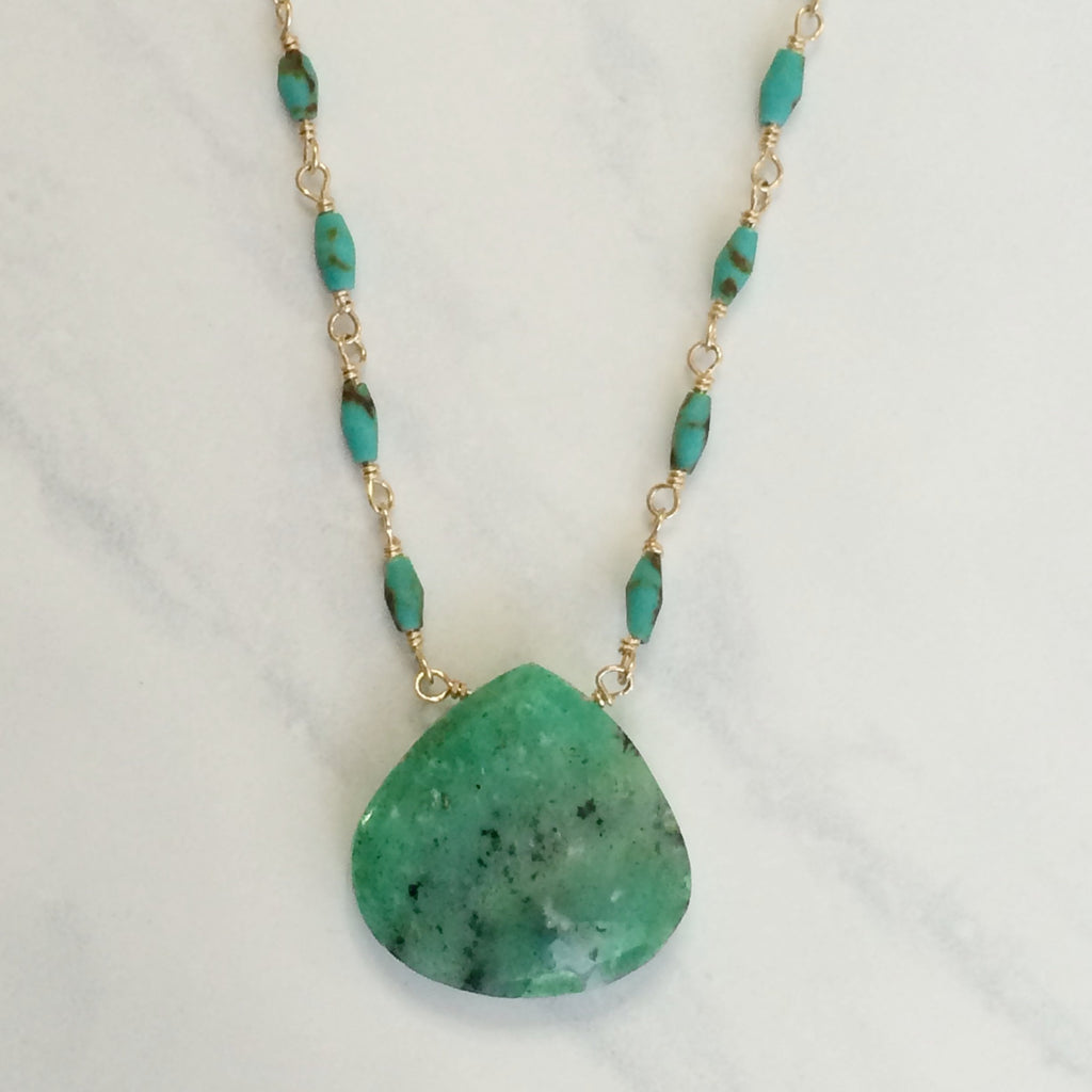 Chrysoprase & Turquoise Necklace