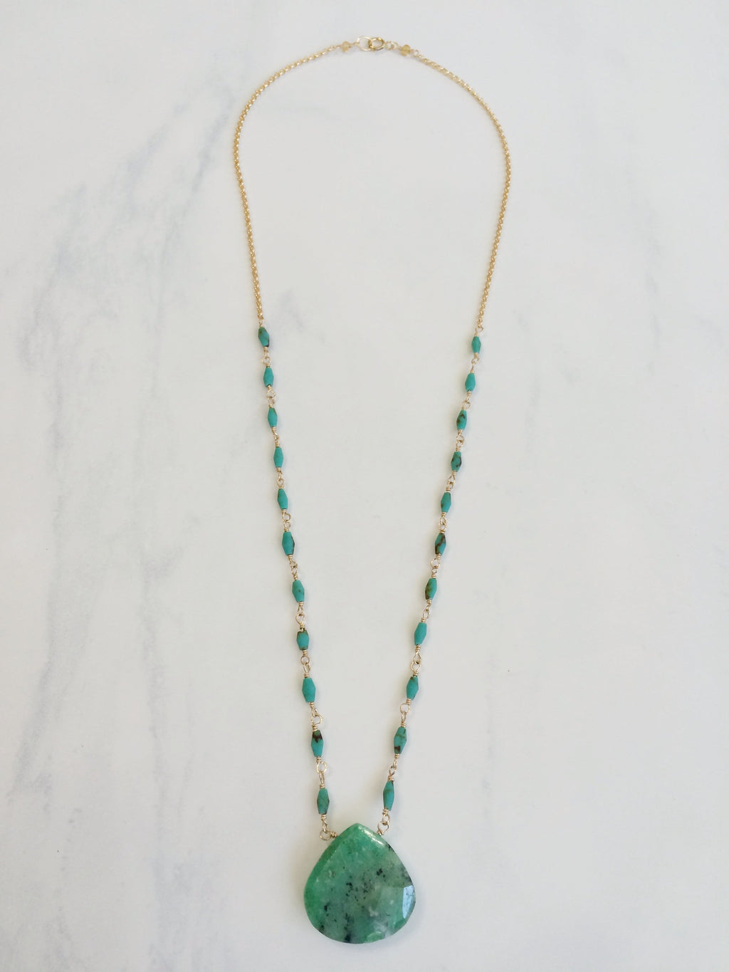 Chrysoprase & Turquoise Necklace