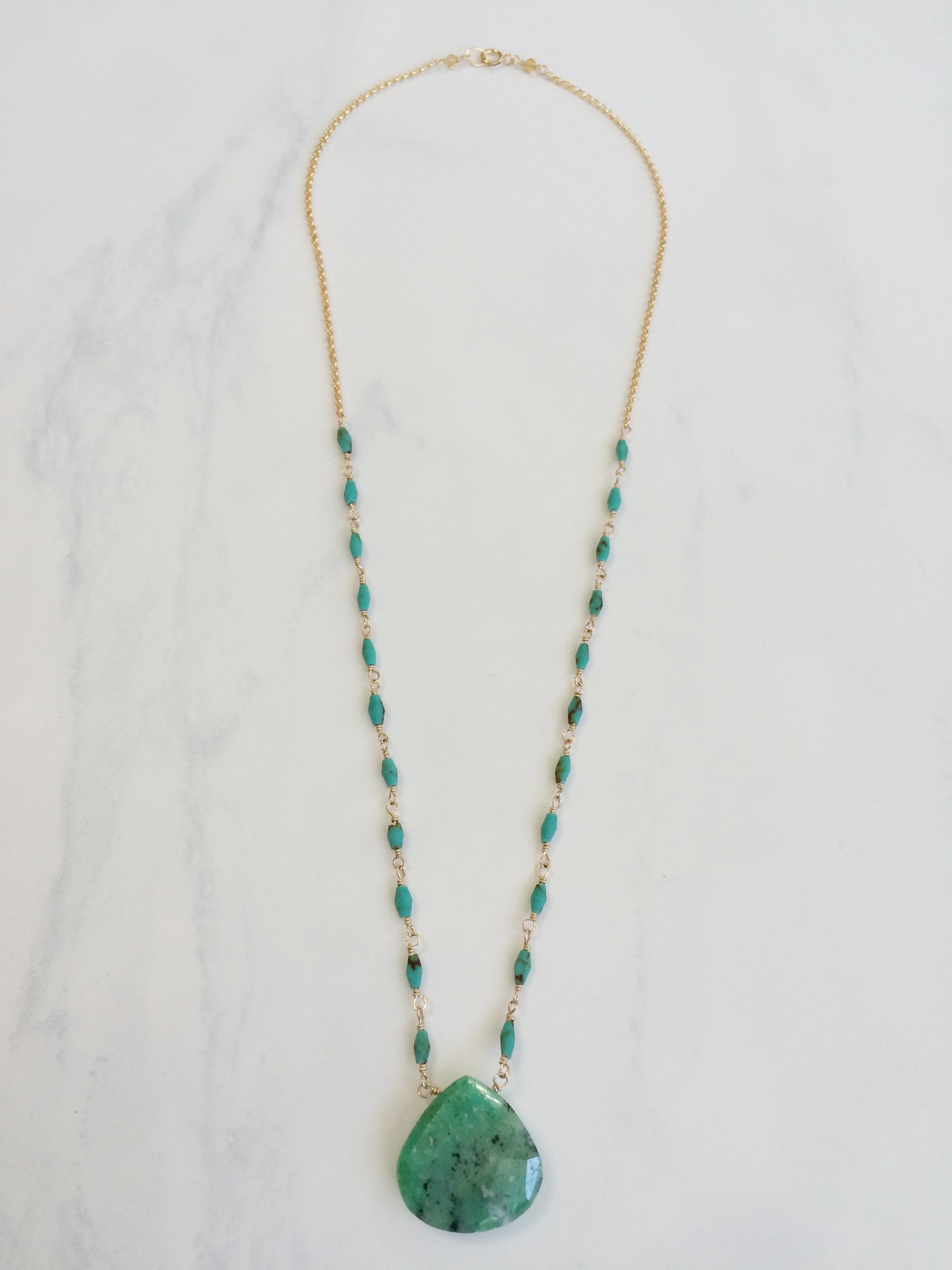 Chrysoprase & Turquoise Necklace