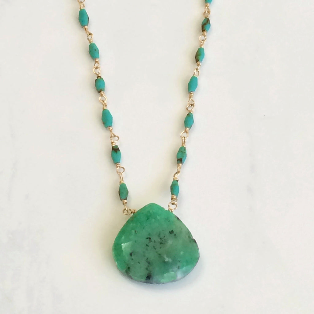Chrysoprase & Turquoise Necklace