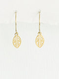 Tiny Leaf Earrings silver