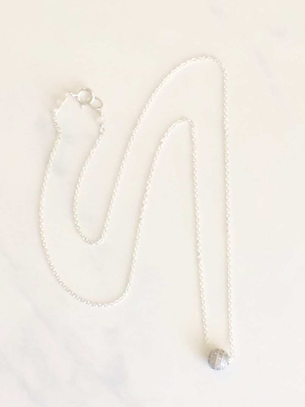 Sparkle Bead Necklace Silver