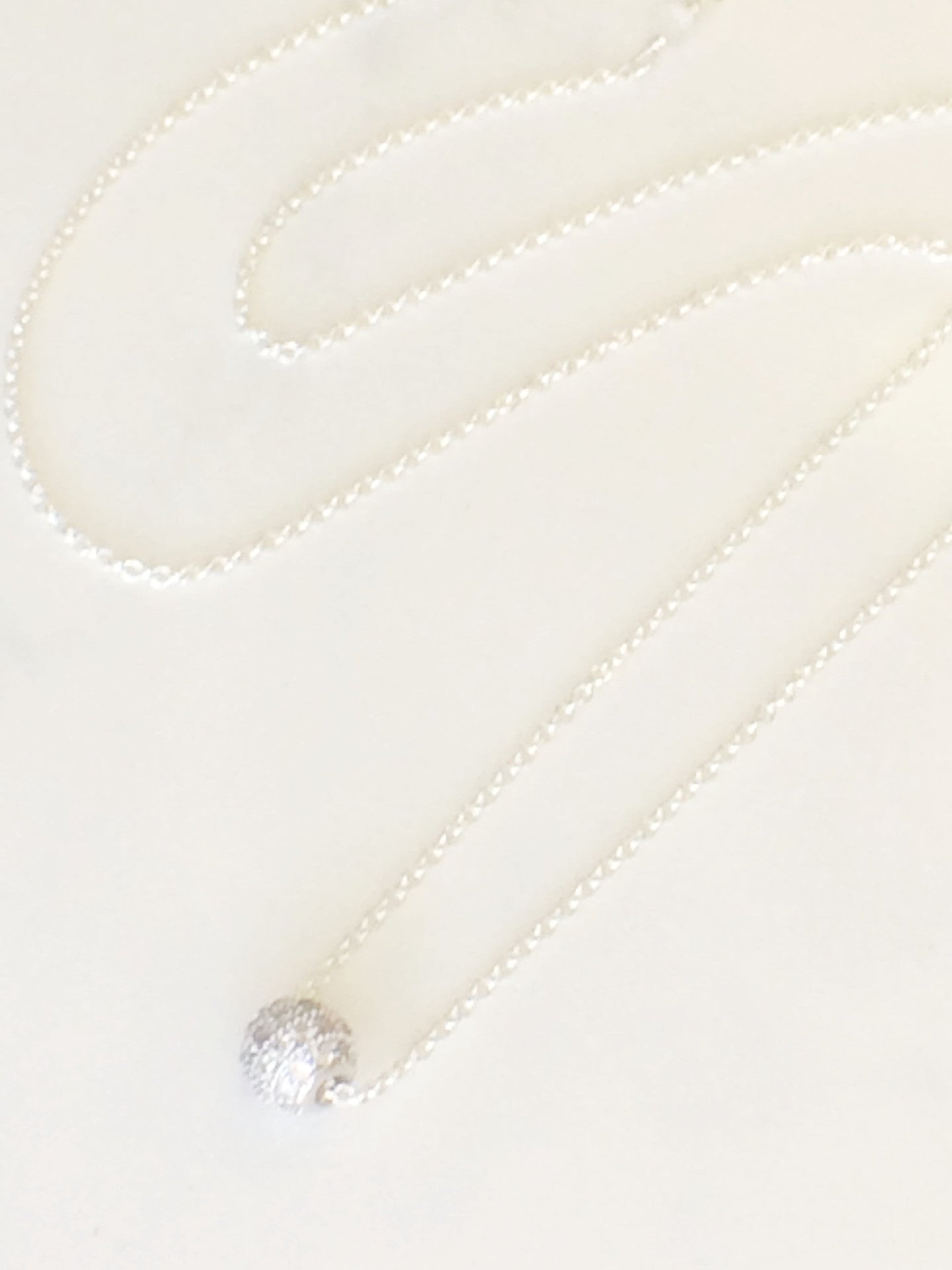 Sparkle Bead Necklace Silver