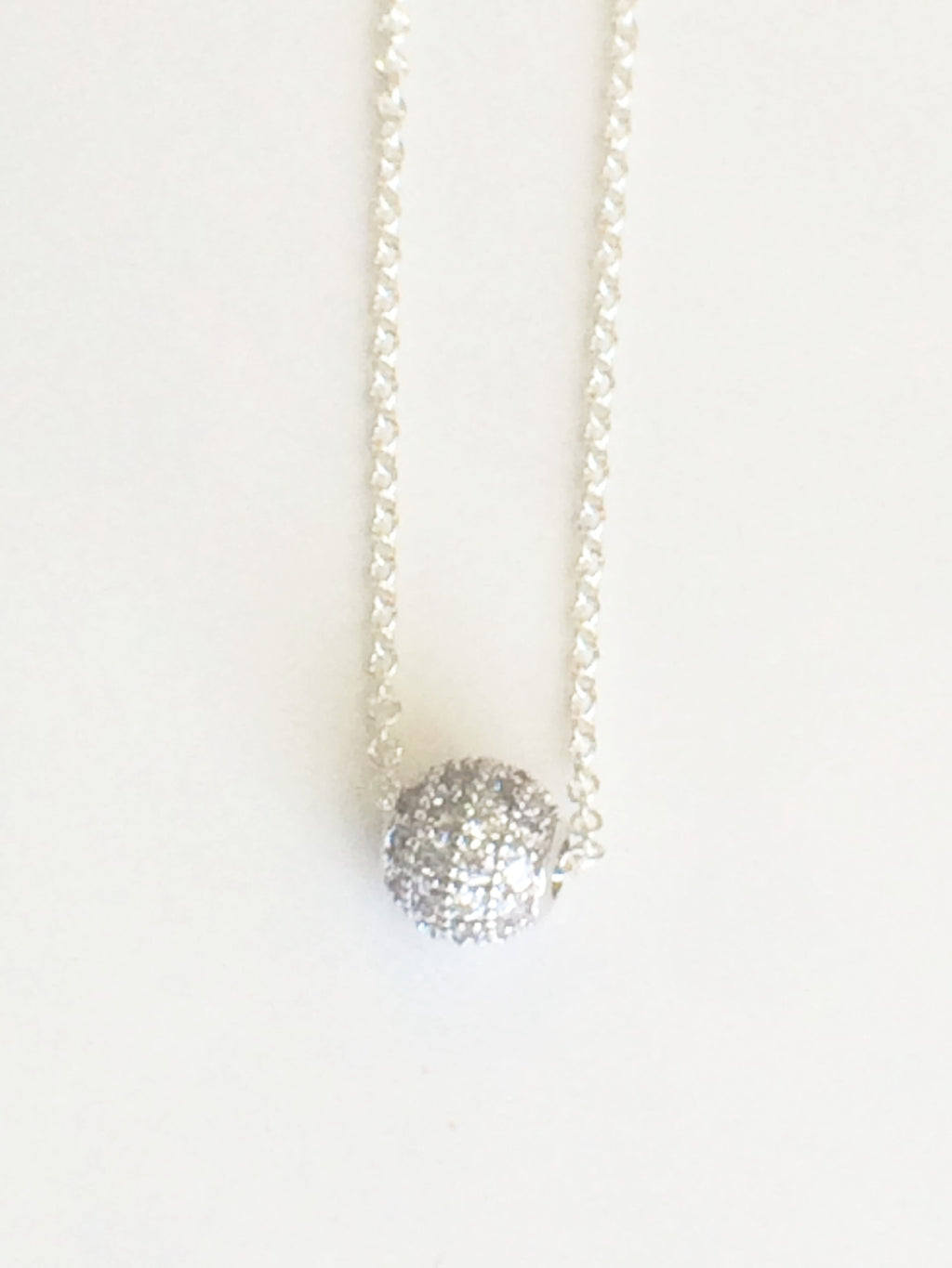 Sparkle Bead Necklace Silver