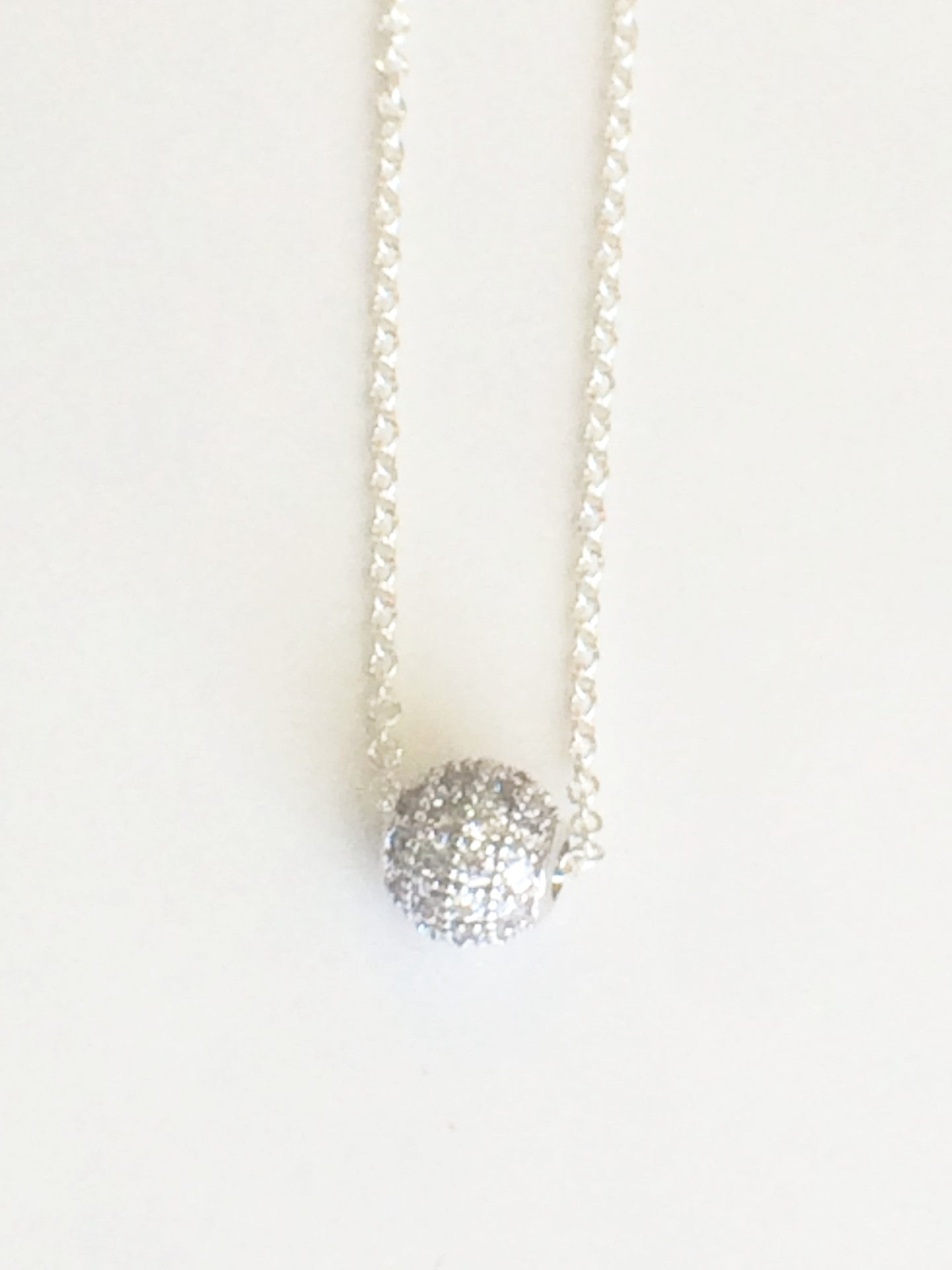 Sparkle Bead Necklace Silver