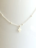 Tiny Cross Necklace silver