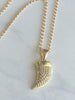 Crystal Horn Necklace gold