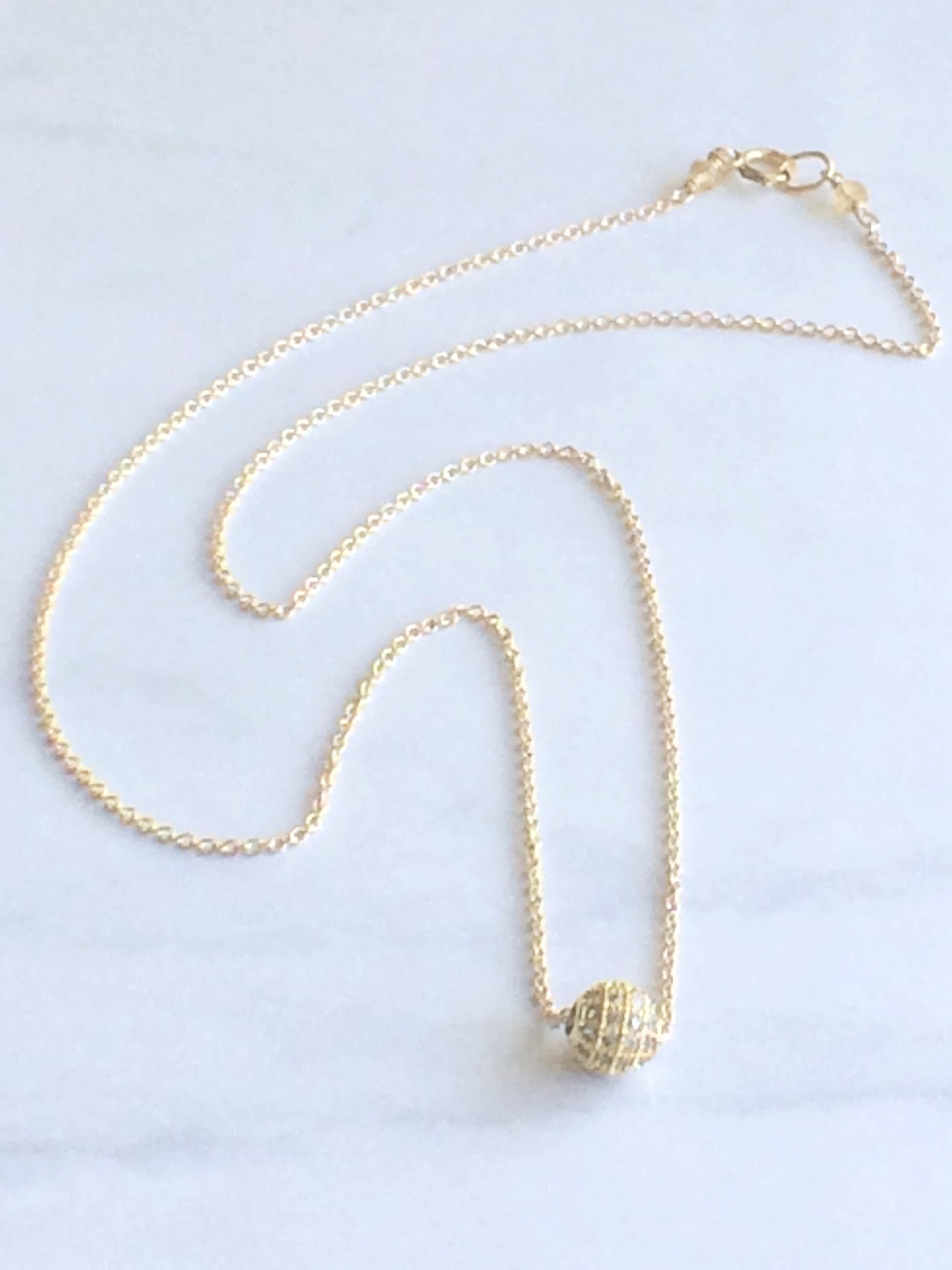 Sparkle Bead Necklace gold