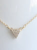 Sparkle Triangle Necklace silver