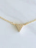 Sparkle Triangle Necklace gold