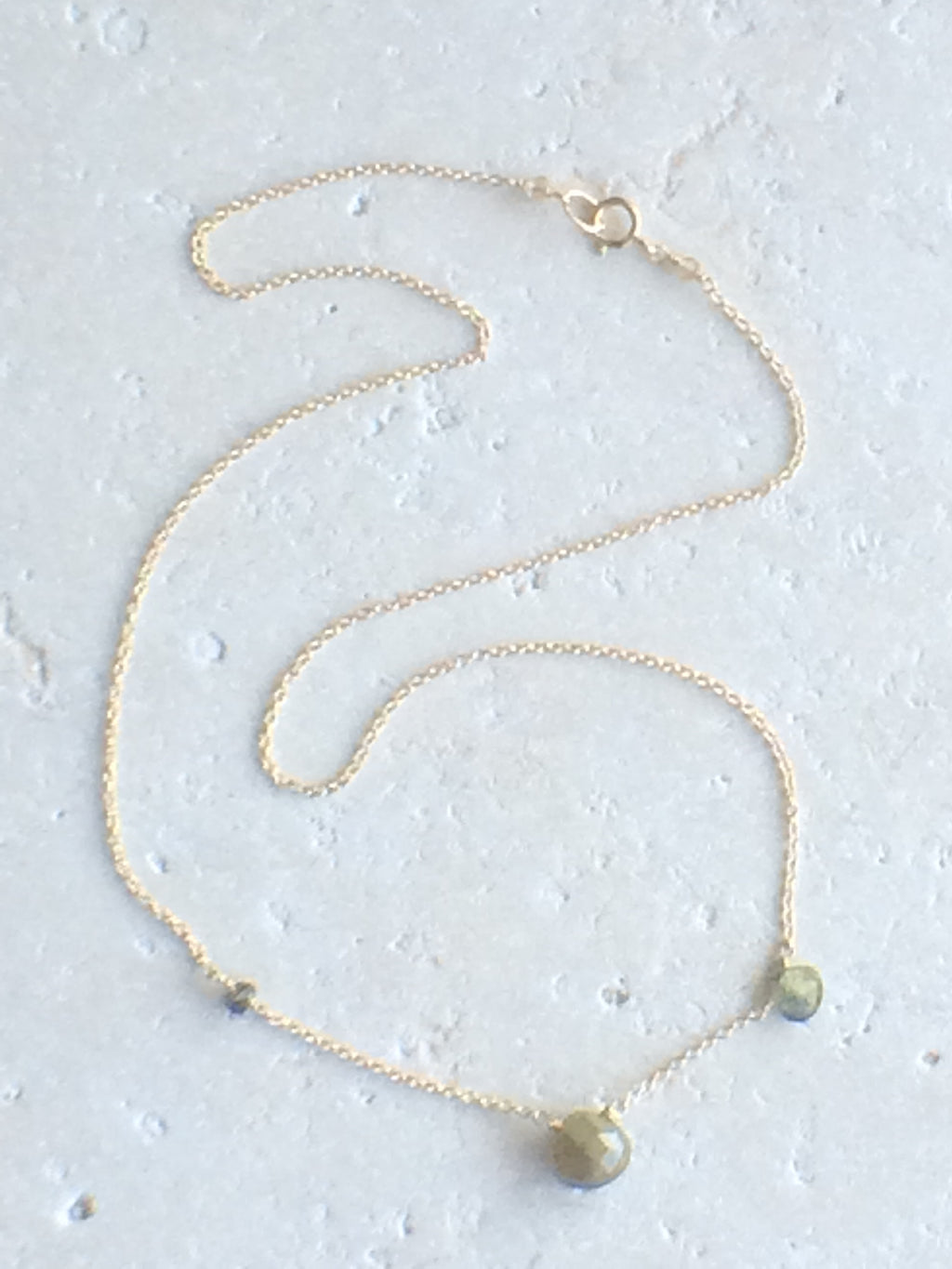 Asymmetric Green Sapphire Necklace