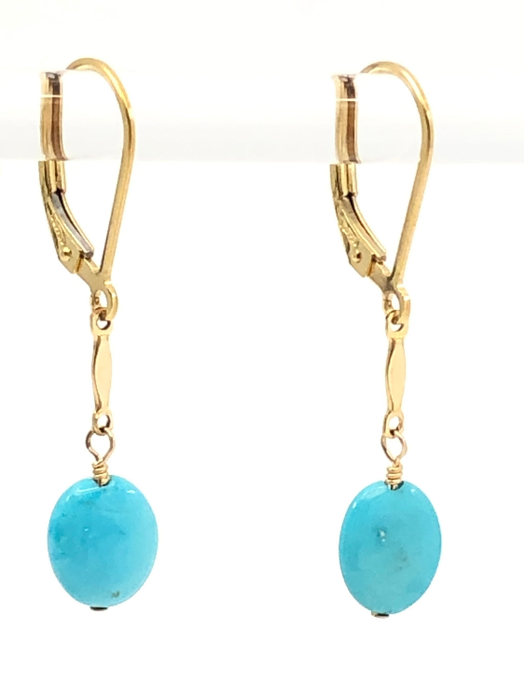 Sleeping Beauty Turquoise Oval Earrings