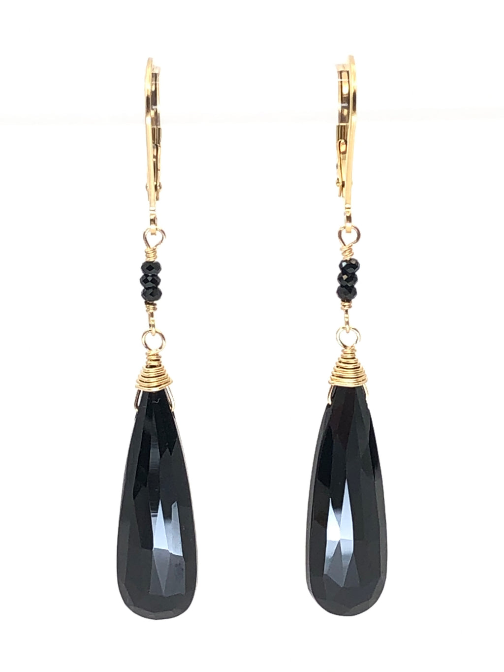 Black Spinel Drop Earrings
