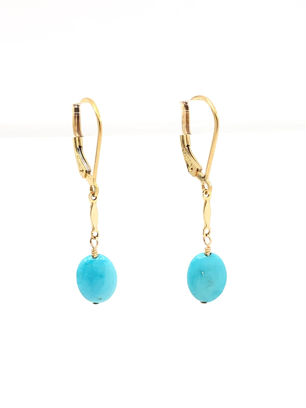Sleeping Beauty Turquoise Oval Earrings