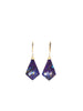 Purple Turquoise Diamond Cut Earrings