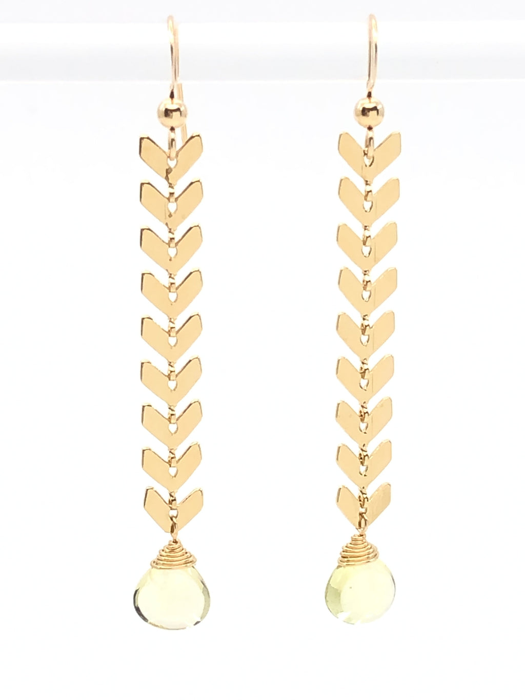 Lemon Topaz Laurel Earrings