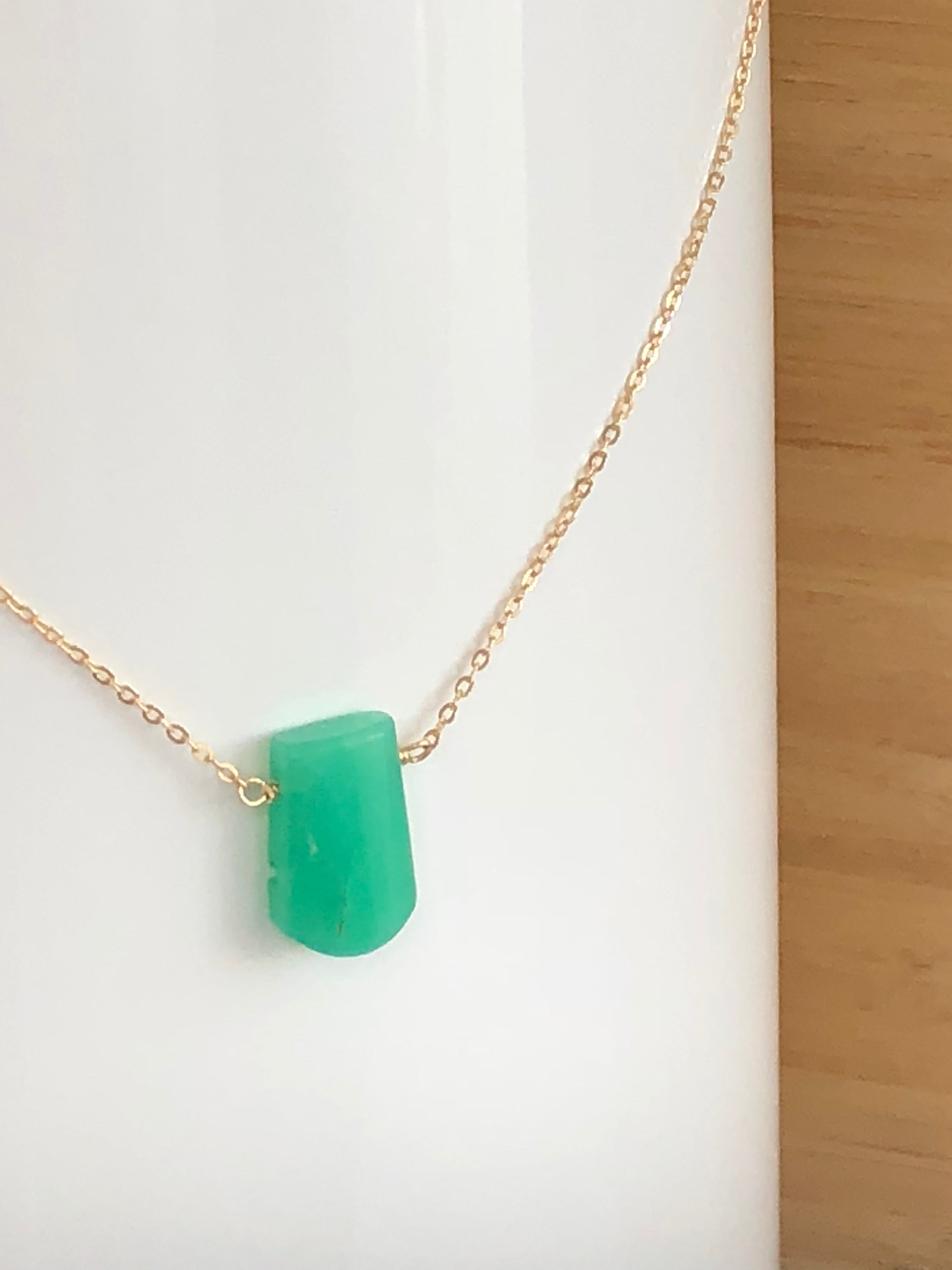 Chrysoprase necklace