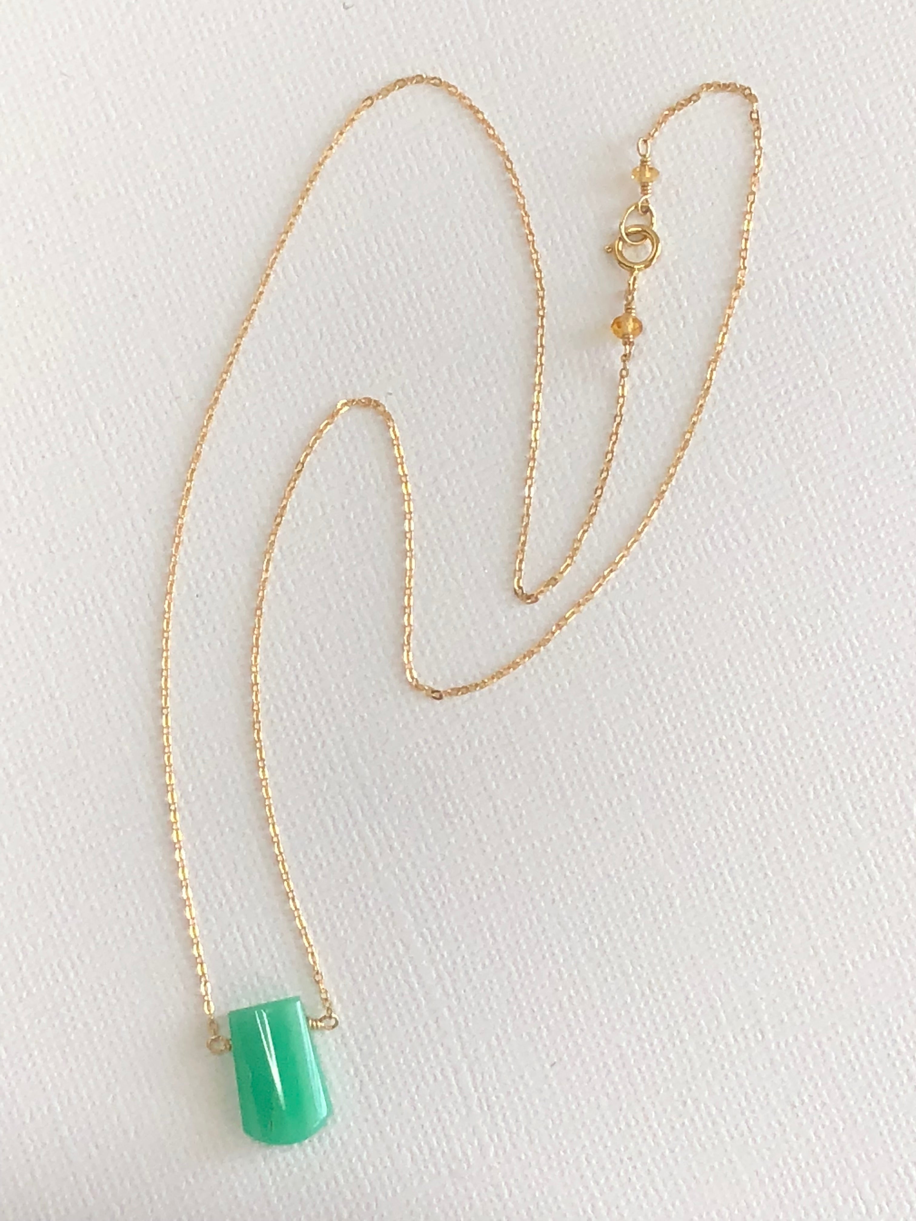 Chrysoprase necklace