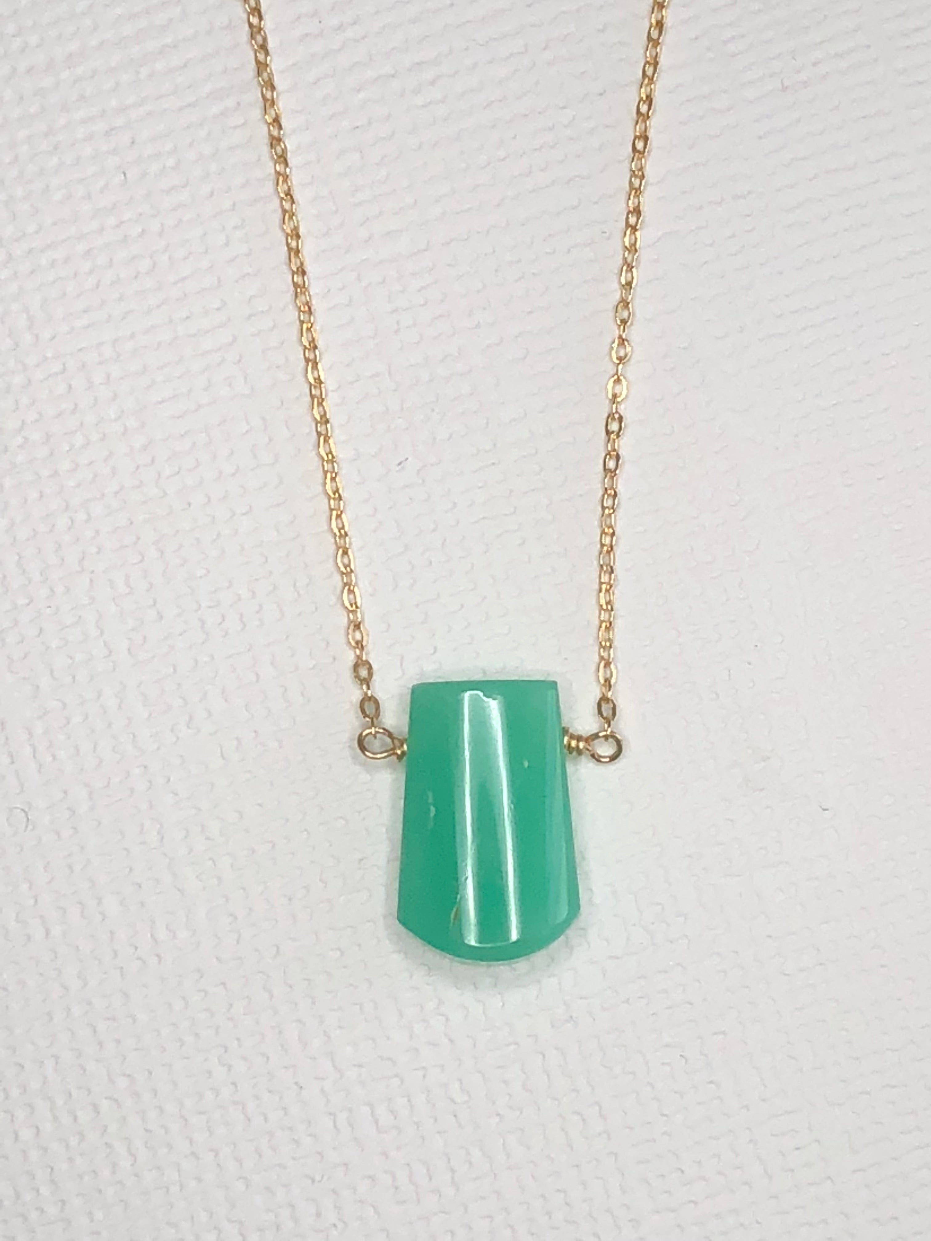Chrysoprase necklace