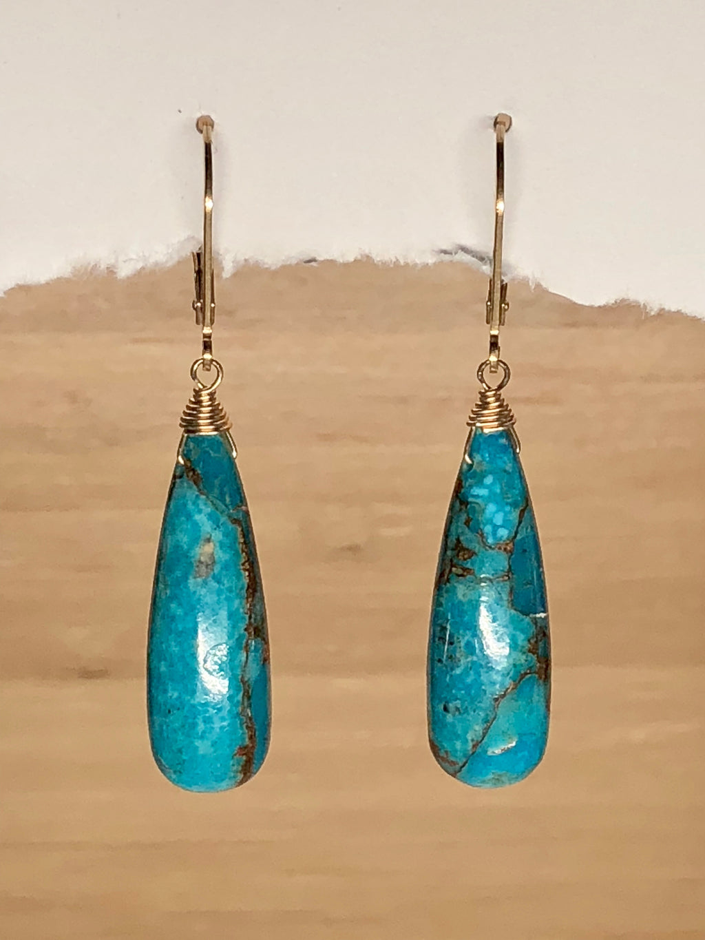 Turquoise Tear drop earrings