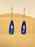 Azurite Tear drop earrings