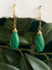 Malachite small drop earrings