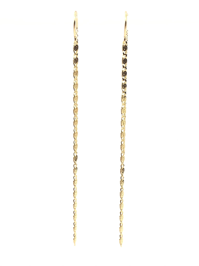 Gold fill Chain Threader Earrings