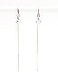 Crystal Threader Earrings silver