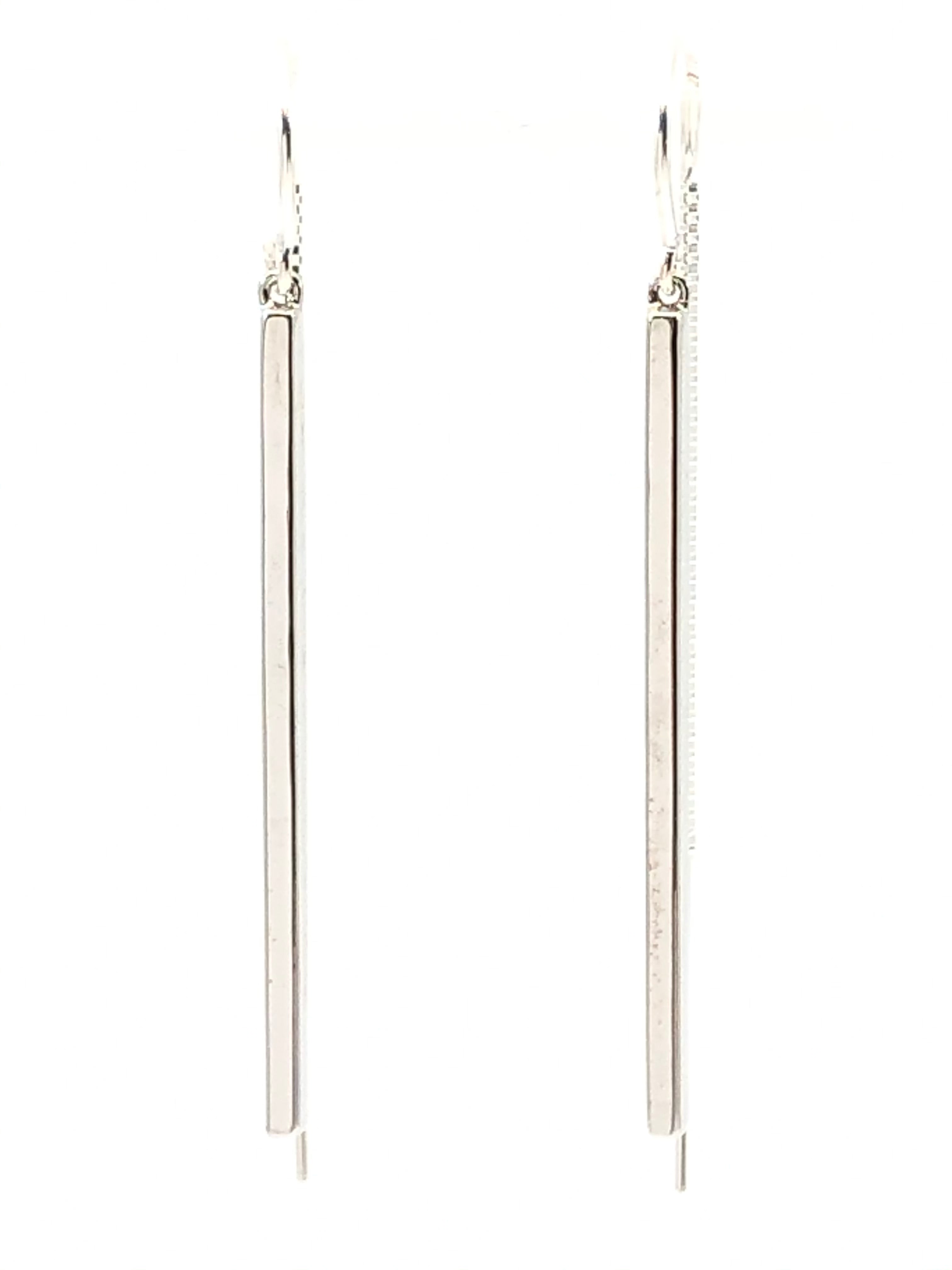 Silver Bar Threader Earrings