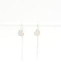 Silver Heart Threader Earrings