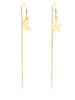 Star & Moon Threader Earrings silver