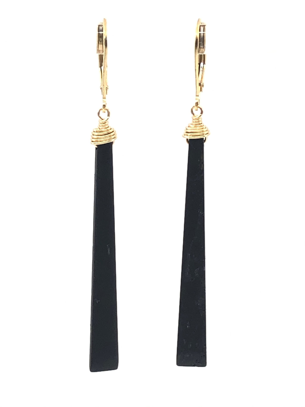 Black Onyx Stick Earrings