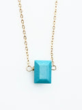 Turquoise Rectangle Necklace