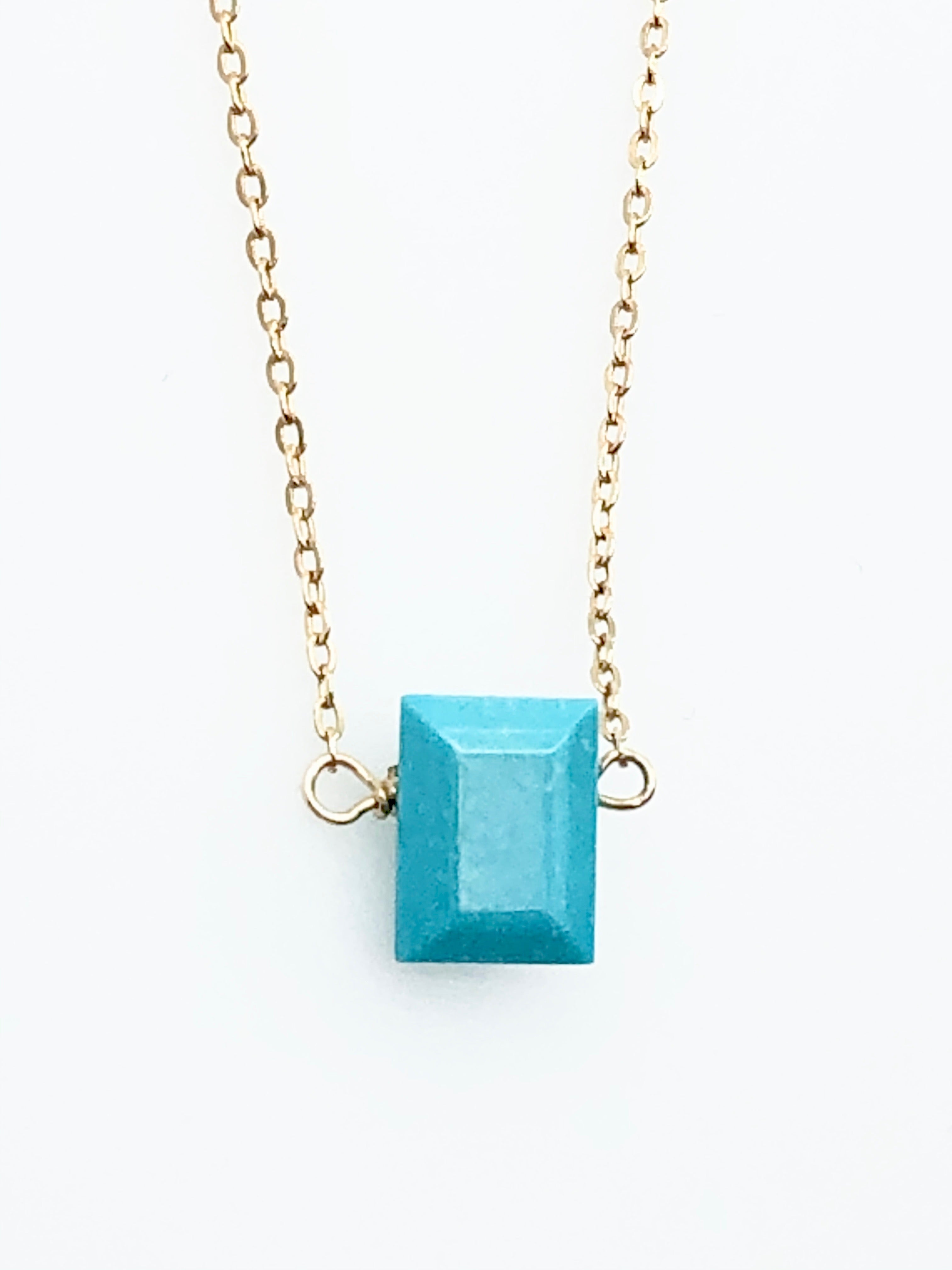 Turquoise Rectangle Necklace