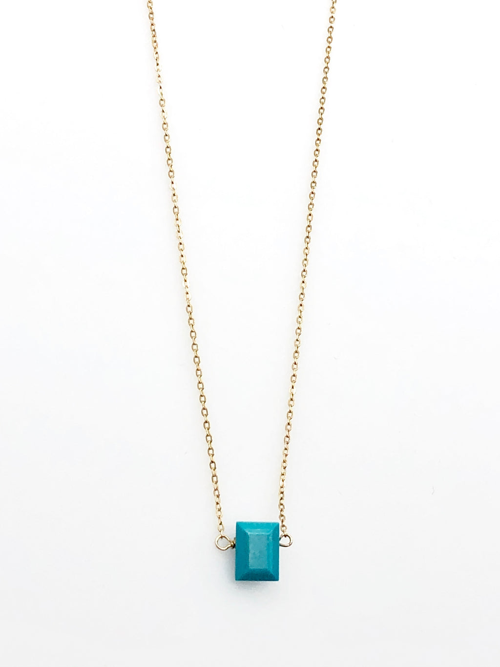 Turquoise Rectangle Necklace